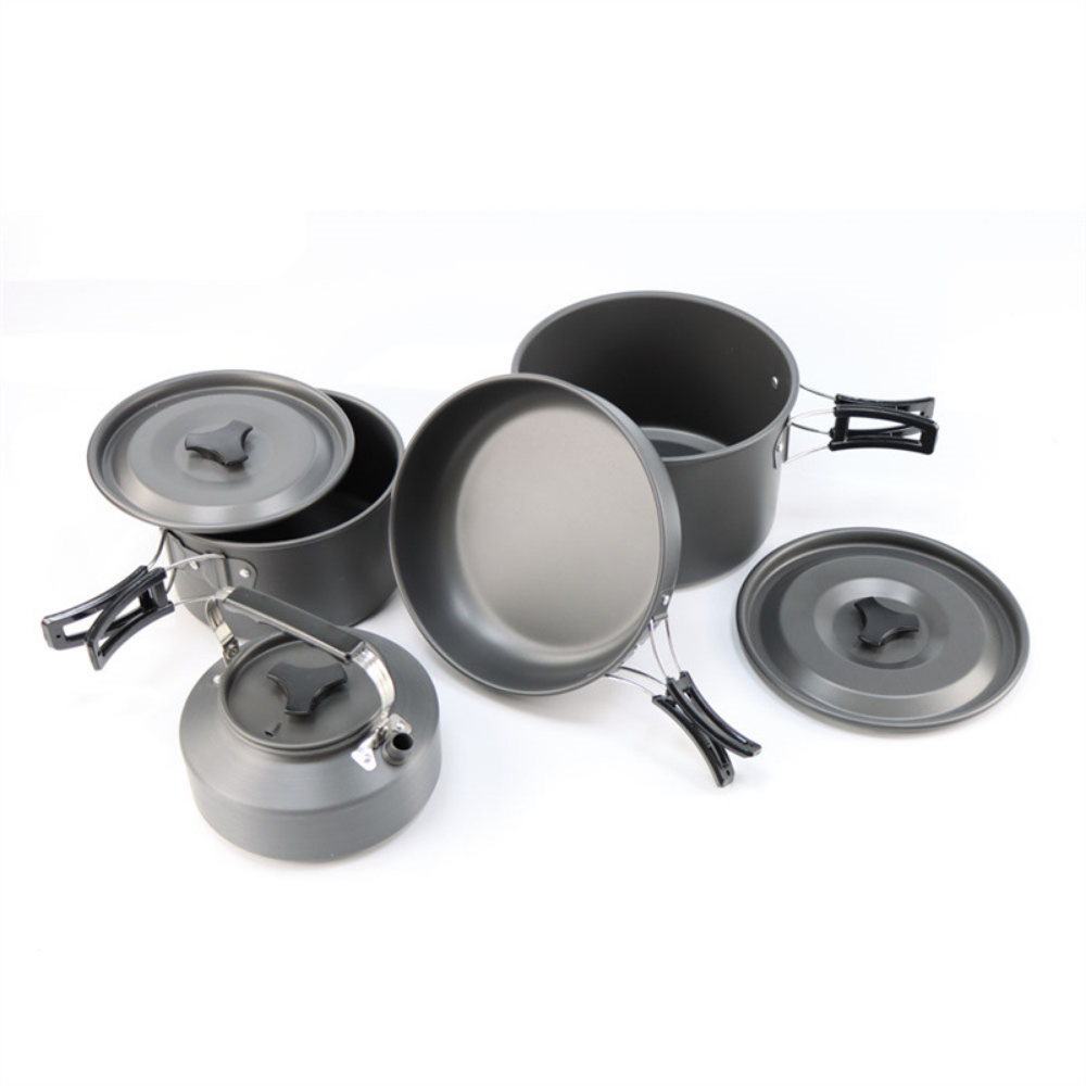 Camping Cooking Pot Large - Lekki aluminiowy zestaw do gotowania na