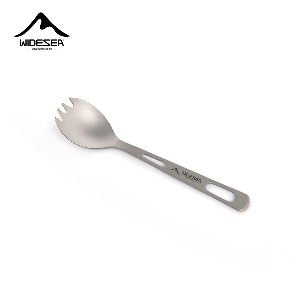 Camping Cooking Hardware - Zestaw kempingowy Widesea: łyżka-taśmówka, tytanowa łyżka,