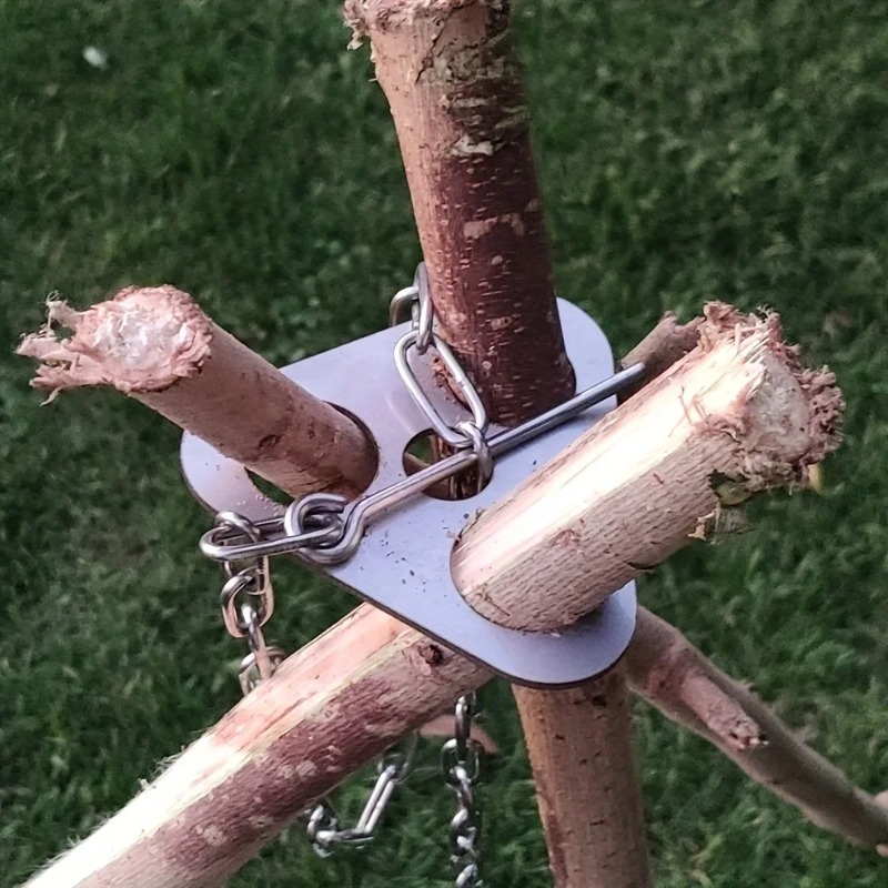 Camping Cooking Pot Tripod - Przenośny, rozkładany stojak trójnożny do grillowania