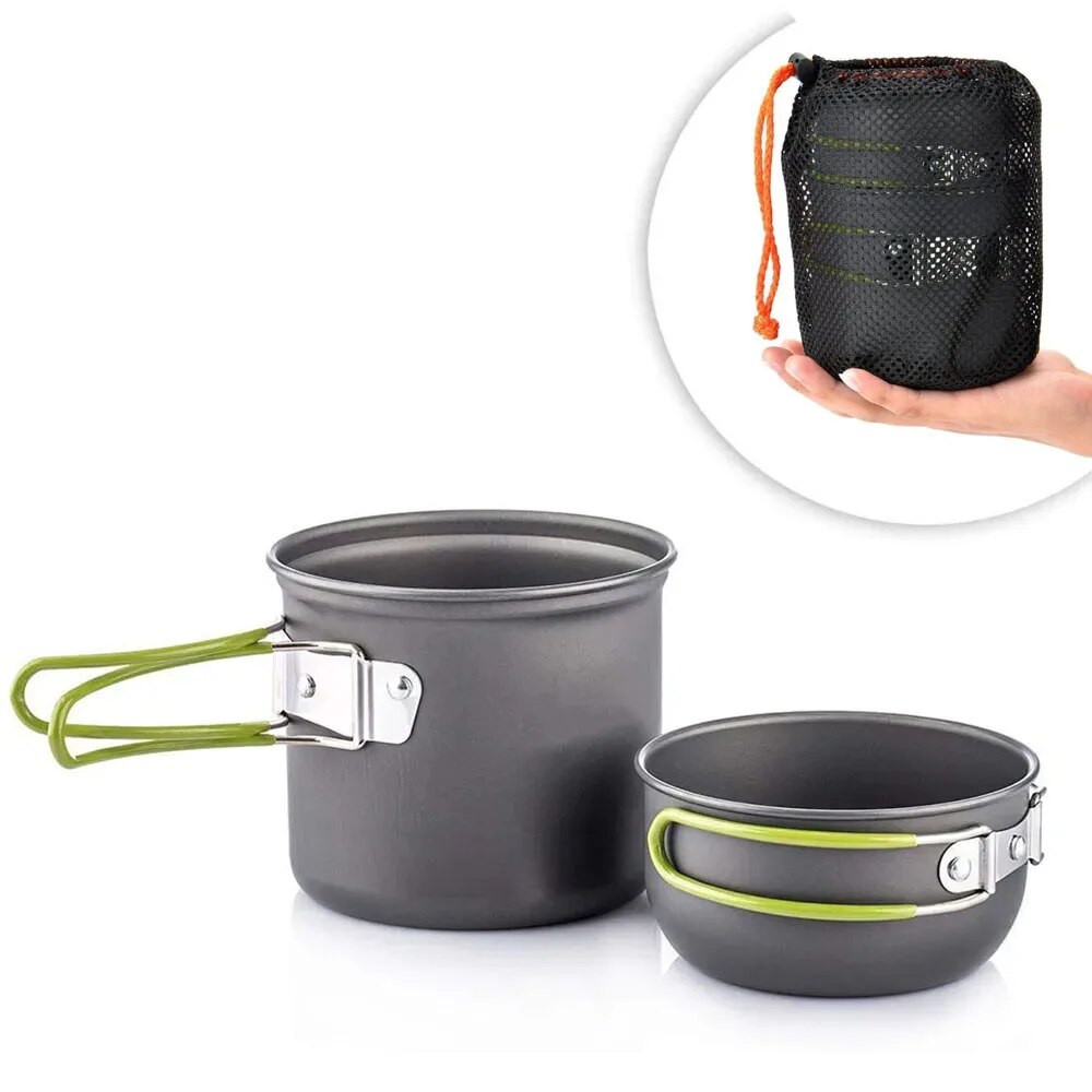 Camping Cooking Essentials - Zestaw naczyń kempingowych Ultralekki zestaw garnków