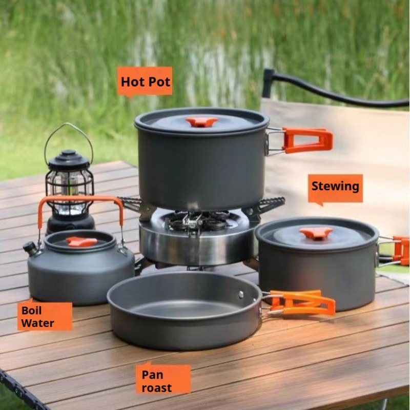 Camping Cooking Pot Large - Przenośny garnek o dużej pojemności Wygodny,