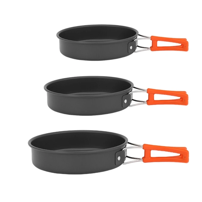 Camping Cooking Set Lightweight - Przenośna patelnia z torbą do przechowywania