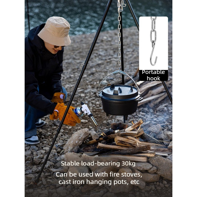 Camping Cooking Pot Tripod - Aluminiowy uchwyt na garnki ze stopu