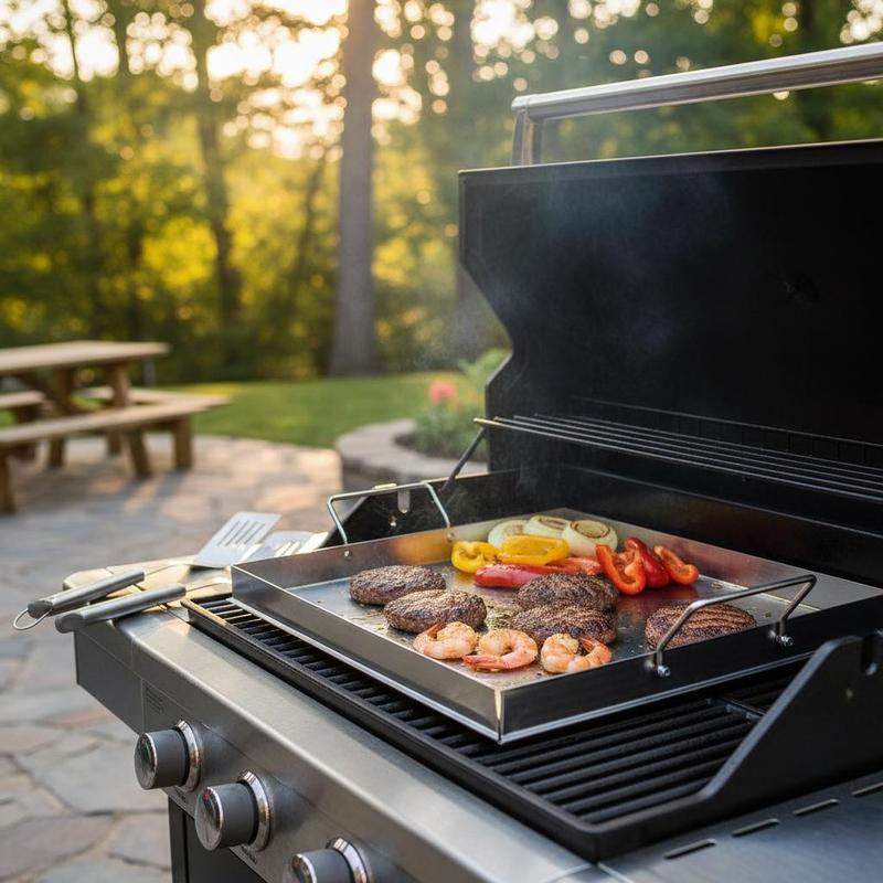 Camping Cooking Bowl - Uniwersalna płaska płyta grillowa 18x16 cali