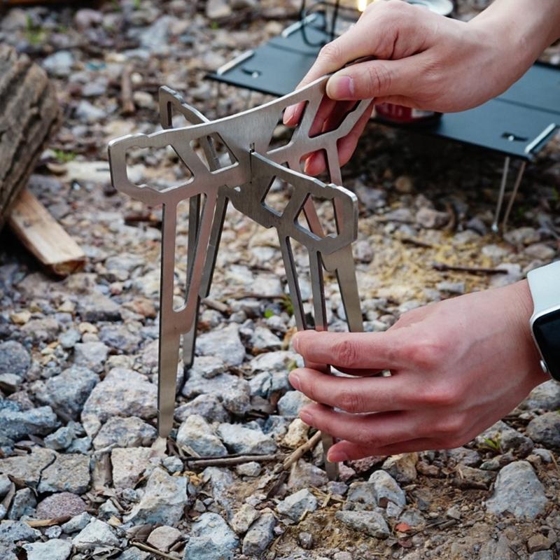 Camping Cooking Pot Tripod - 55 Składana podstawa kuchenki do gotowania