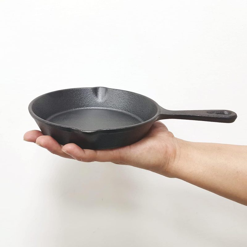 Camping Cooking Cast Iron - Patelnia żeliwna 6 cali, patelnia z