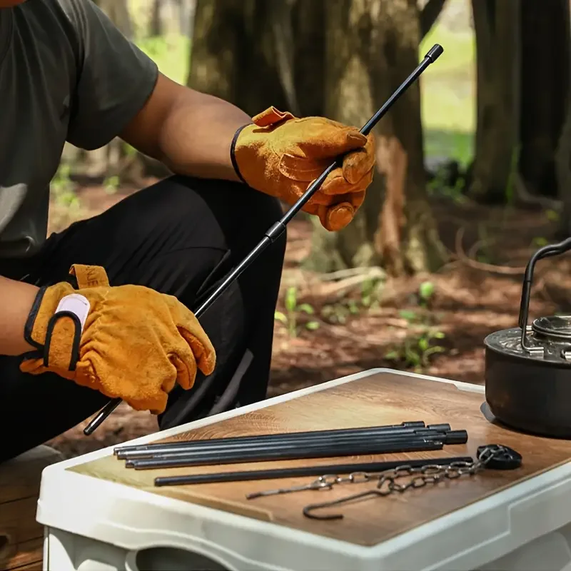 Camping Cooking Rack - Duży trójnóg do ogniska na zewnątrz,