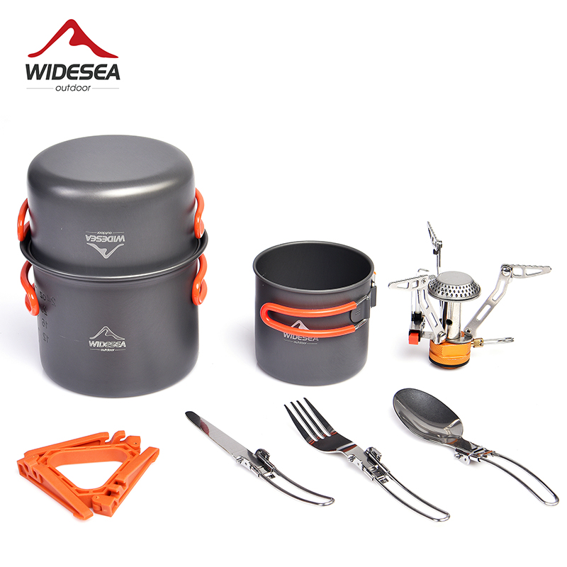 Camping Cooking Burner - Szerokokątny zestaw garnków biwakowych sprzęt zastawa