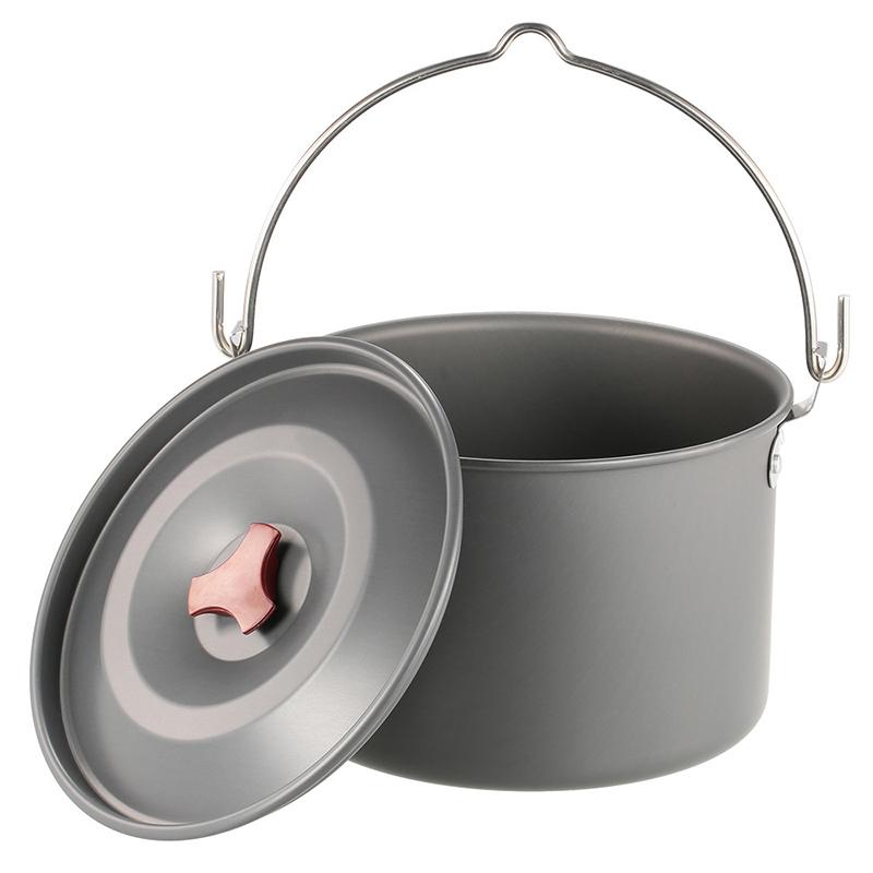 Camping Cooking Pot Tripod - Zestaw do gotowania na ognisku 4L: