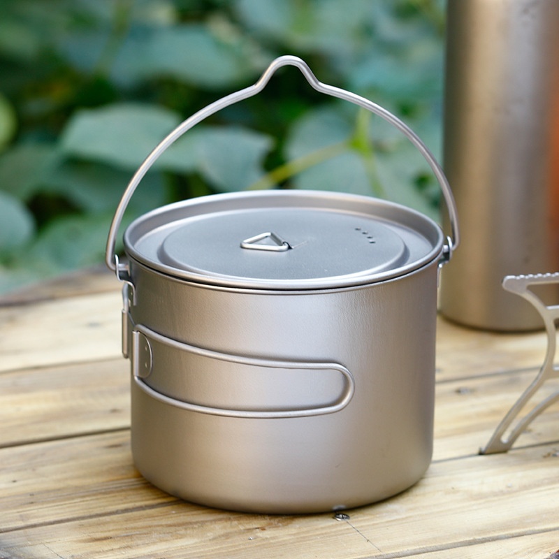 Camping Cooking Pot Large - Zewnętrzny wiszący garnek na zupę o
