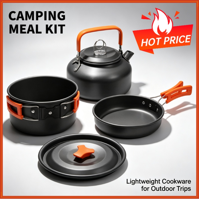 Camping Cooking Hardware - Zestaw do gotowania na kempingu, naczynia