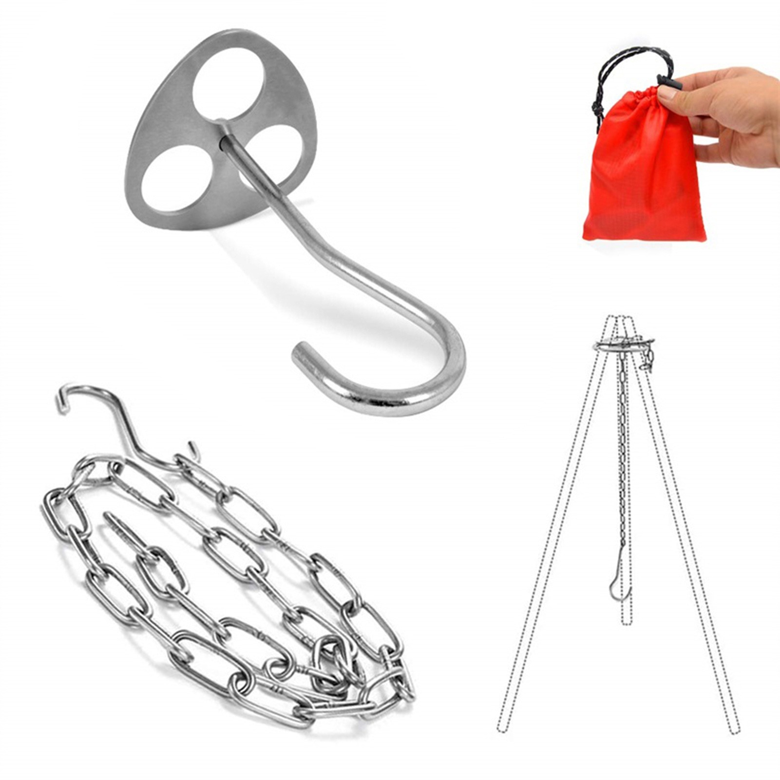 Statyw kempingowy ze stali nie – Camping Cooking Pot Tripod recenzja i cena