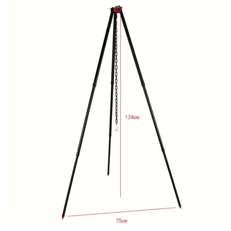 Trójnóg na ogromny ognisko na  – Camping Cooking Pot Tripod recenzja i cena