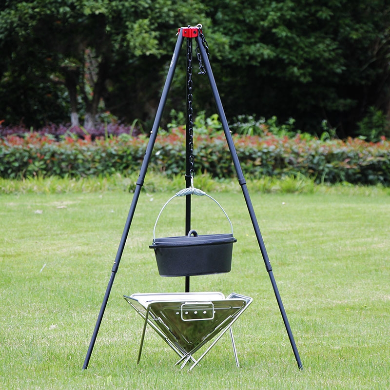 Trójnóg na ogromny ognisko na  – Camping Cooking Pot Tripod recenzja i cena