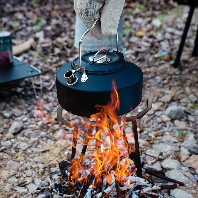 55 Składana podstawa kuchenki  – Camping Cooking Pot Tripod recenzja i cena