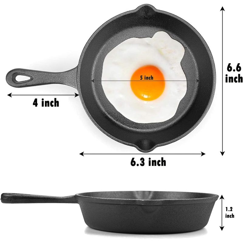 Patelnia żeliwna 6 cali, patel – Camping Cooking Cast Iron recenzja i cena