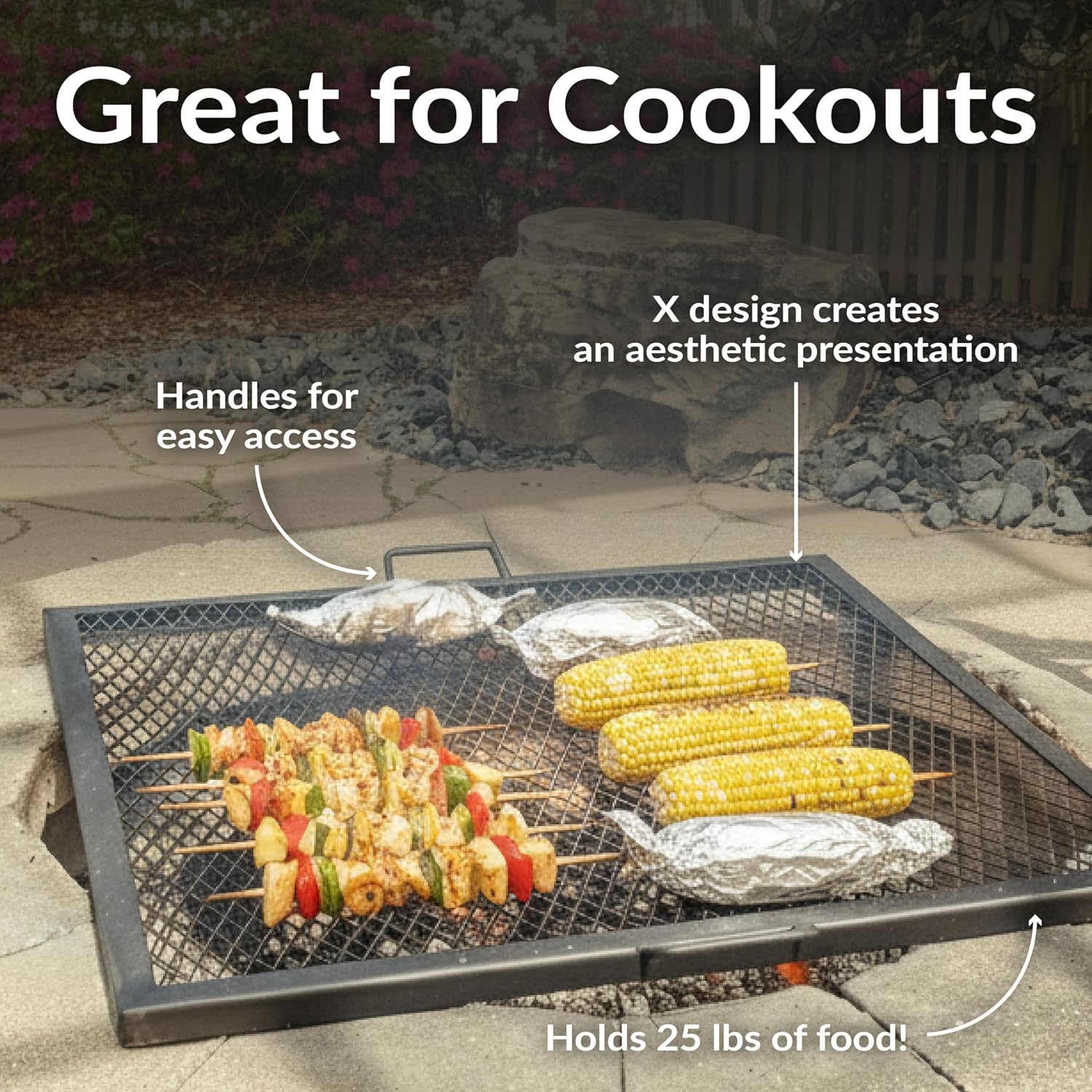 40-calowy kwadratowy, wytrzyma – Camping Cooking Rack recenzja i cena