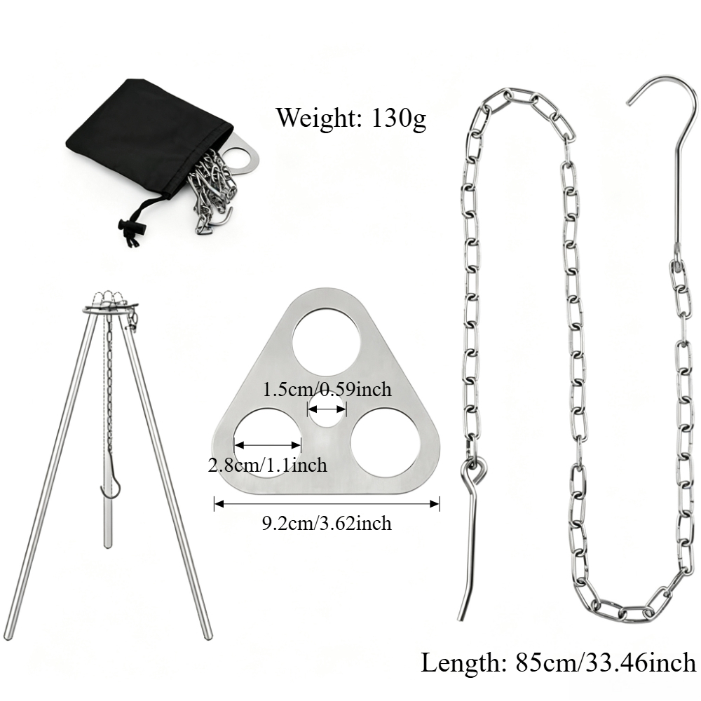 Regulowany statyw kempingowy d – Camping Cooking Pot Tripod recenzja i cena