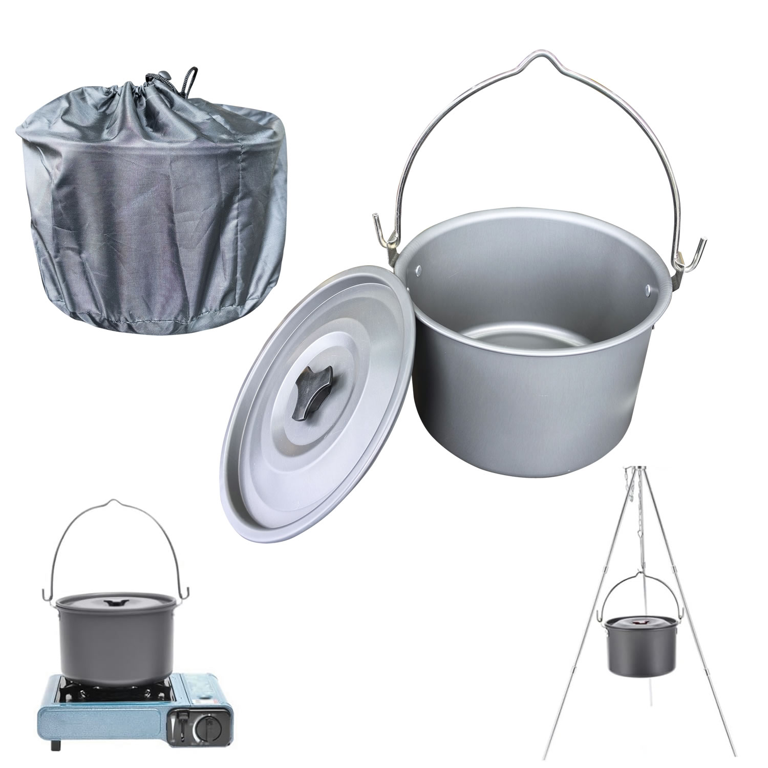 4L Zewnętrzny Wiszący Garnek K – Camping Cooking Pot Large recenzja i cena
