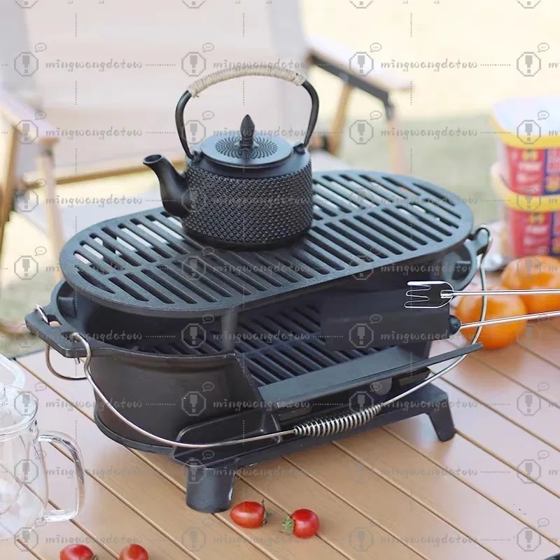 Żeliwny grill węglowy bez powł – Camping Cooking Cast Iron recenzja i cena