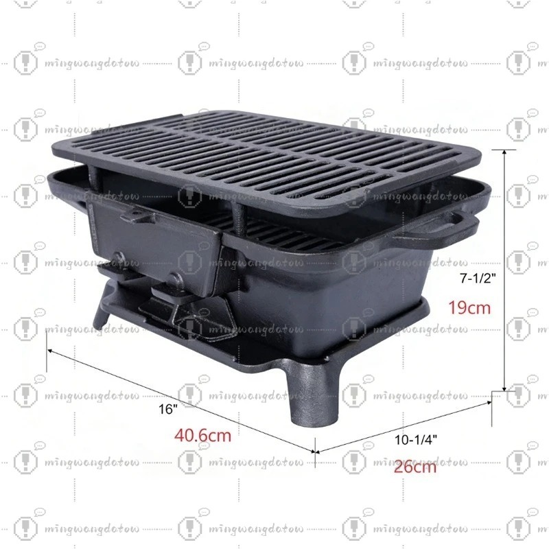Żeliwny grill węglowy bez powł – Camping Cooking Cast Iron recenzja i cena