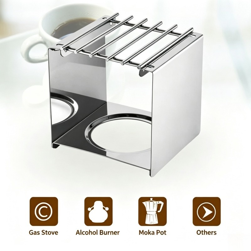 Stalowy kwadratowy stojak na k – Camping Cooking Hardware recenzja i cena