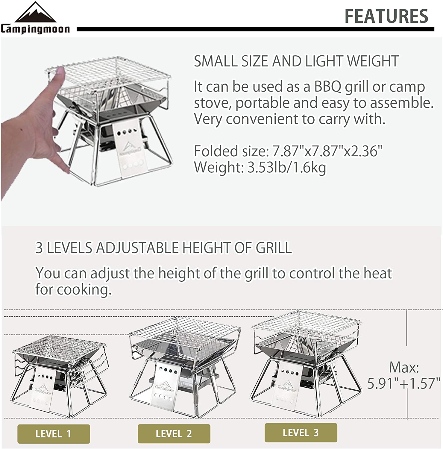 Campingmoon Outdoor Camping Bb – Camping Cooking Burner recenzja i cena