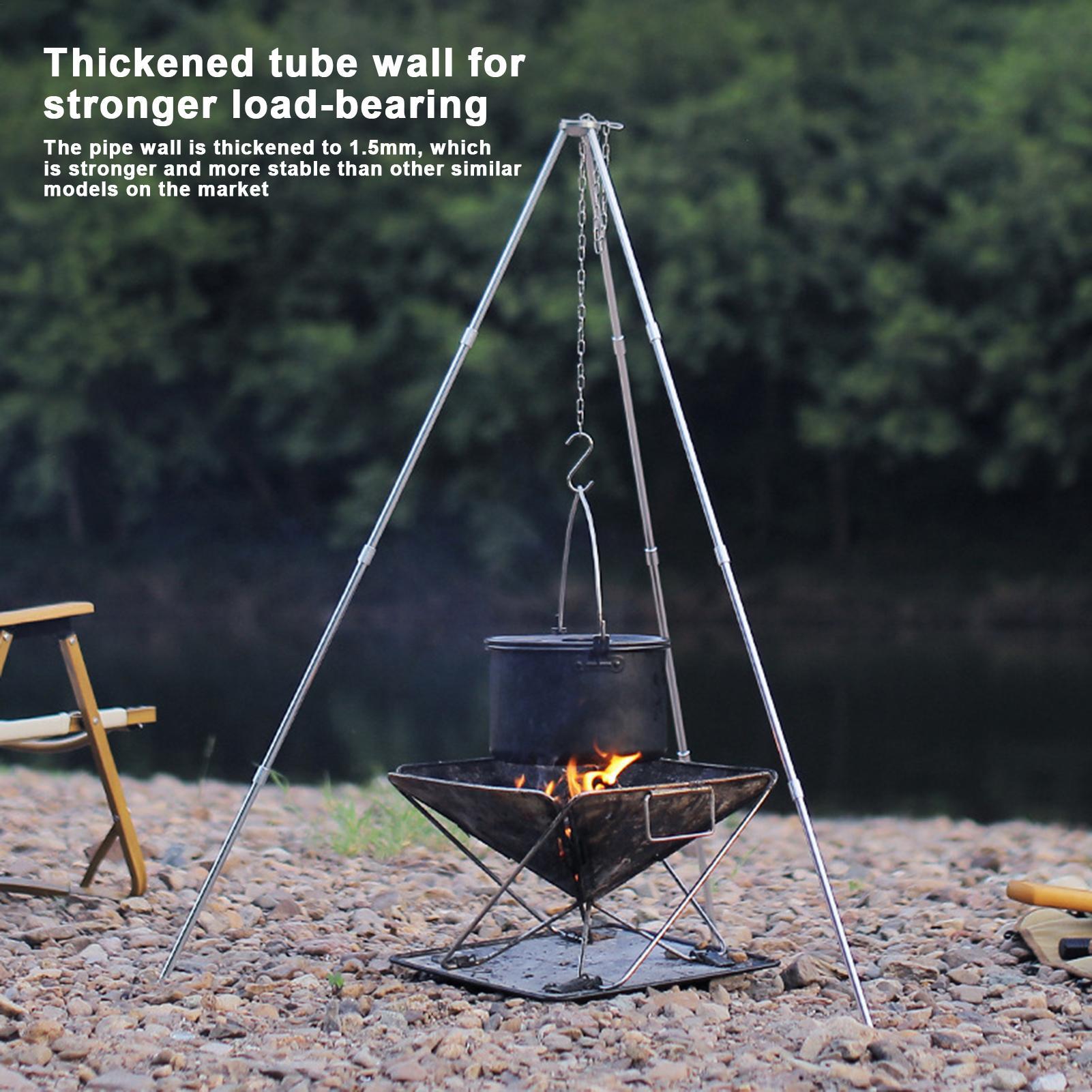 Duży trójnóg na ognisko na zew – Camping Cooking Pot Tripod recenzja i cena