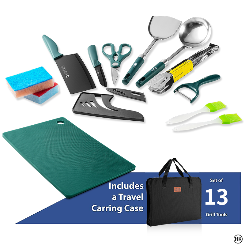 13 szt. Zestaw do gotowania na – Camping Cooking Essentials recenzja i cena