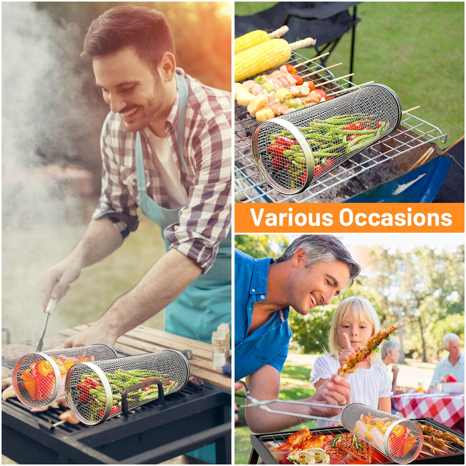 2-częściowe kosze do grillowan – Camping Cooking Essentials recenzja i cena