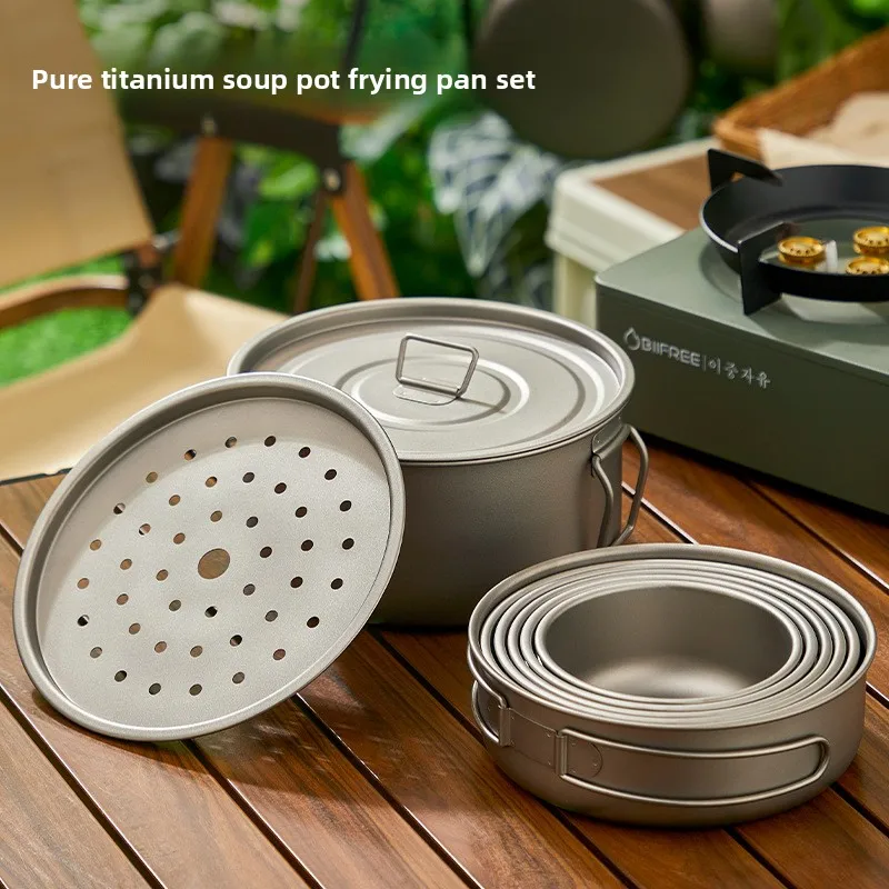 Zestaw tytanowych garnków na z – Camping Cooking Set Lightweight recenzja i cena