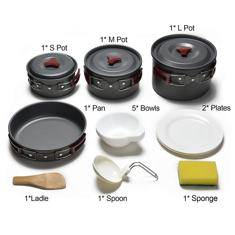 Zestaw naczyń kempingowych na  – Camping Cooking Set Lightweight recenzja i cena
