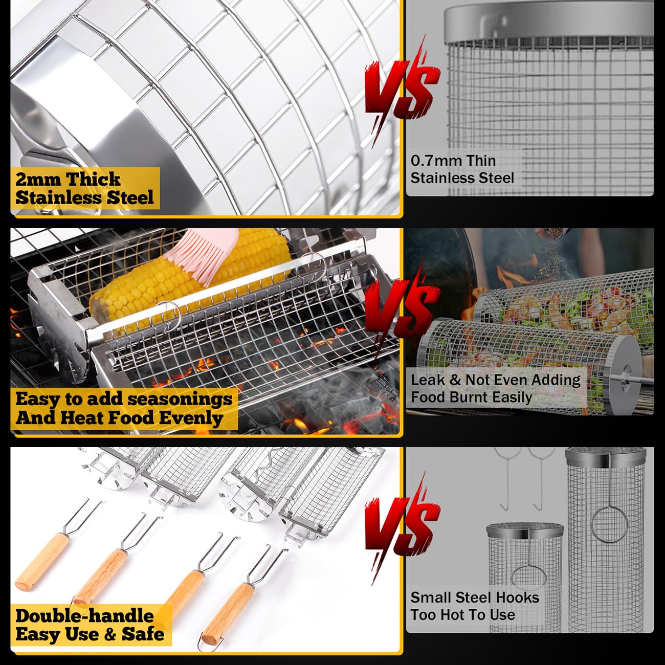BUYYES Kosz do grillowania na  – Camping Cooking Hardware recenzja i cena
