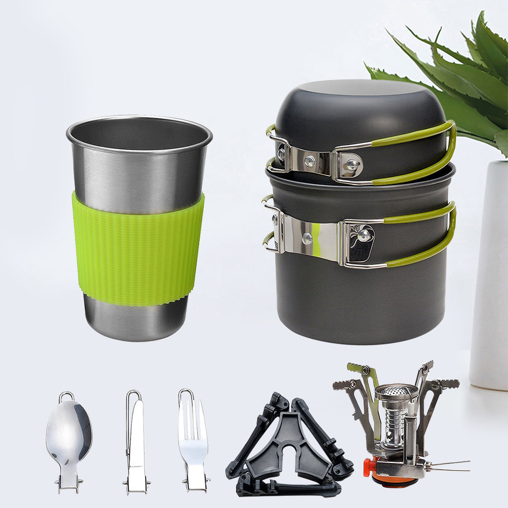 Lekki, przenośny zestaw naczyń – Camping Cooking Set Lightweight recenzja i cena