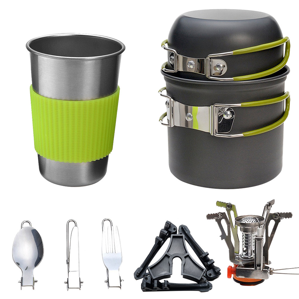 Lekki, przenośny zestaw naczyń – Camping Cooking Set Lightweight recenzja i cena